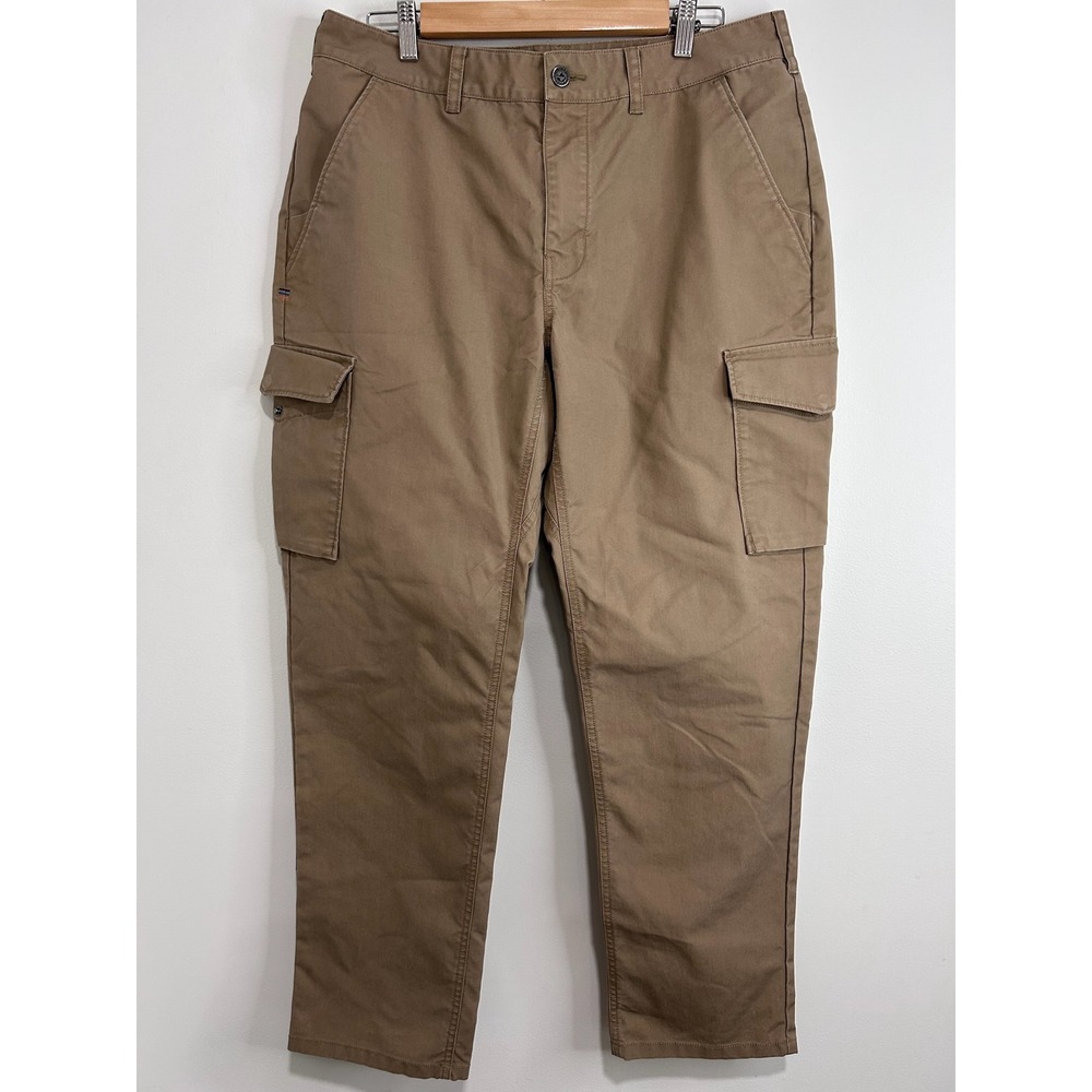 Patagonia Worn Wear Mens Organic Cotton Twill‎ Cargo Pants Tan Khaki Size 35